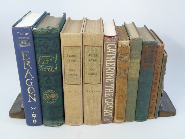 Group Lot of Vintage & Antique History Books: Group Lot of Vintage & Antique Books. Primarily history books. Catherine the Great Eragon To Morrow Will Be Better Daudet's La Belle NivernaiseKatechismus des Deforationsmalers Classic Myths in Englis