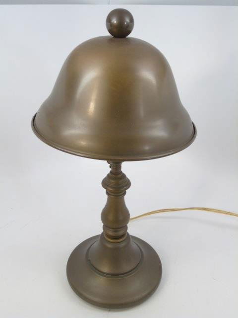 Vintage Brass Electrified Desk Lamp w Brass Shade (1 of 5)
