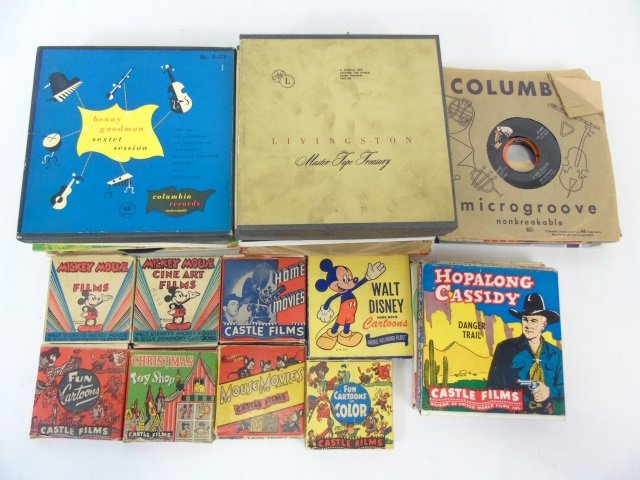 10 Castle Films 1940's 8 mm Cartoons 45 Records (1 of 4)