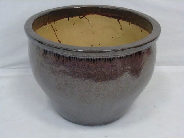 Large Contemporary Glazed Pottery Planter Pot (1 of 2)