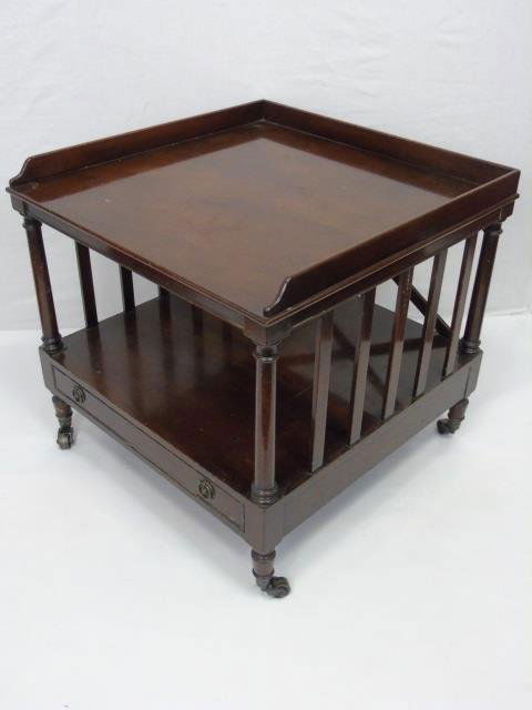 Traditional Mahogany End Table w/ Shelf by Baker (1 of 7)