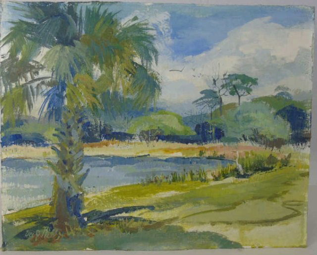 Vee J Hill - Coastal Beach Scene Oil Painting (1 of 4)