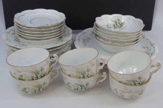 Antique Dessert Service For Six w/ Serving Pieces (1 of 8)