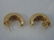 Estate Pair 14k Yellow Gold Diamond Hoop Earrings - 2