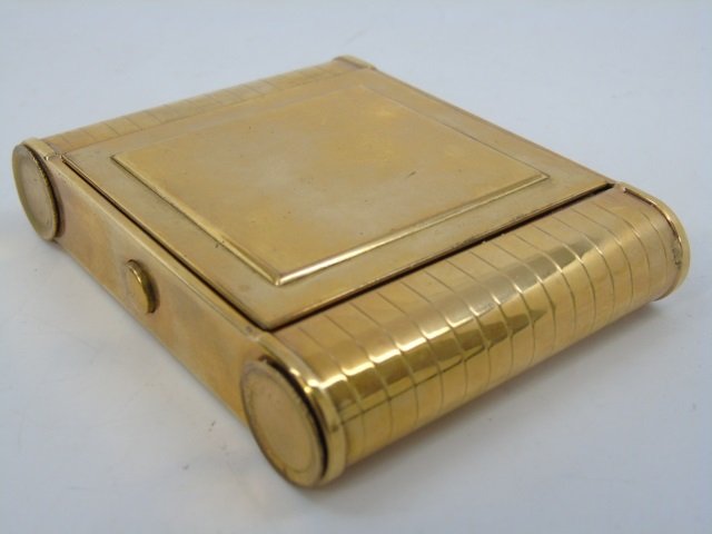 Antique Gold Plated Ladies Makeup Compact (1 of 6)