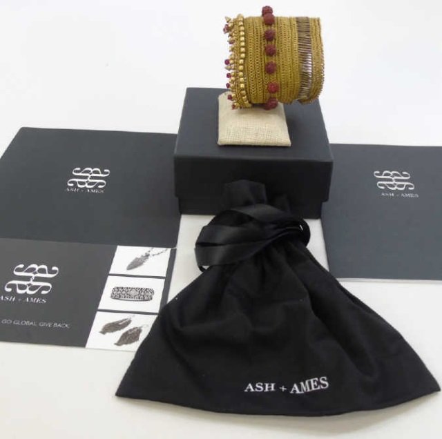 Contemporary Designer Woven Metal Bracelet: Contemporary Designer Woven Metal Bracelet. Purchased at Ash & Ames for $595. Original box, dust cover and paperwork included. Measures 8.25 inches in length.