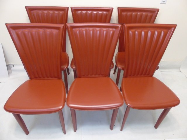 6 Italian Leather Contemporary Modern Dining Chair (1 of 6)