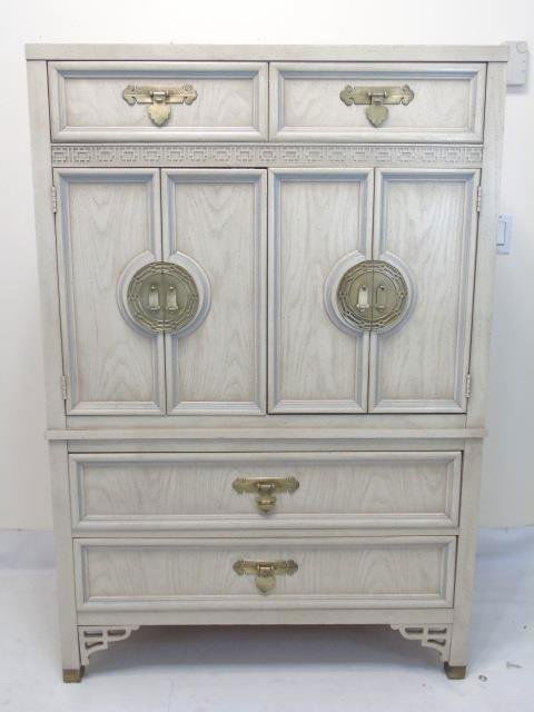 Mid Century Asian Motif Armoire / Cupboard Cabinet (1 of 6)