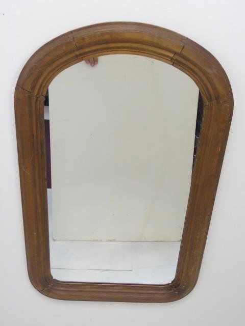 Antique 19th C Curved Top Frame Victorian Mirror (1 of 4)