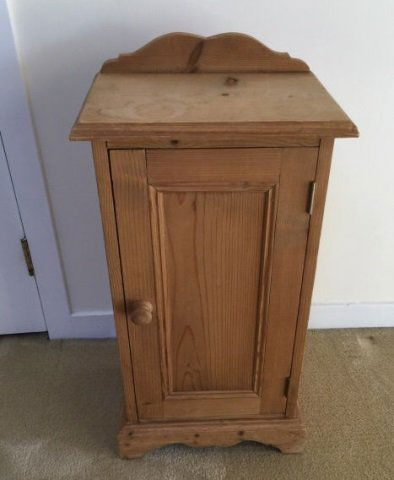 Country American Style Carved Pine Night Stand (1 of 3)