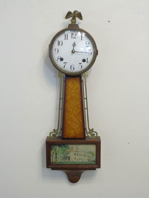 Antique Early American Style Banjo Wall Clock (1 of 4)