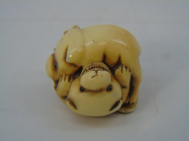Japanese Style Panda Form Cast Netsuke Pendant (1 of 4)