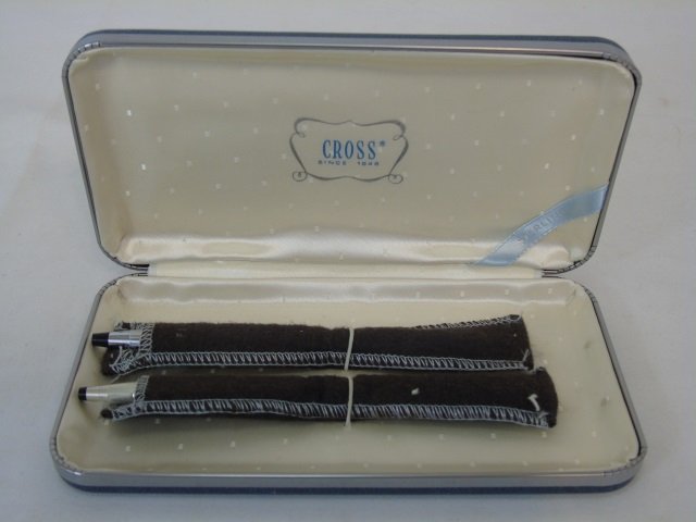 Set of Vintage Sterling Silver Cross Pens: Set of Vintage Sterling Silver Cross Pens.