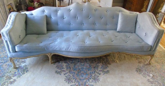 Mid Century Custom Made Arched Back Tufted Sofa (1 of 3)