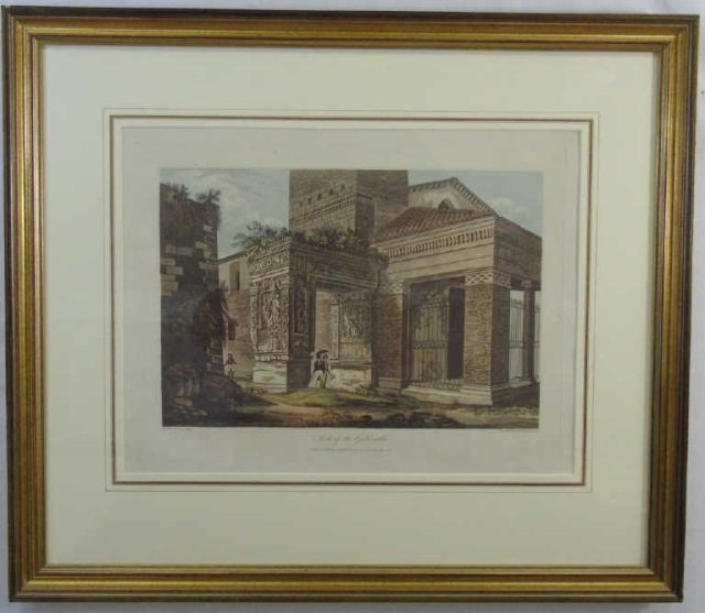 Antique Arch of the Goldsmiths Engraving c 1820: Antique Arch of the Goldsmiths Engraving c 1820. Artist: H. Abbott, Title: Arch of the Goldsmiths, Printmaker: W. Harell, Pub: Baldwin Cradock, Date: C.1820. Professionally framed and matted. Measures