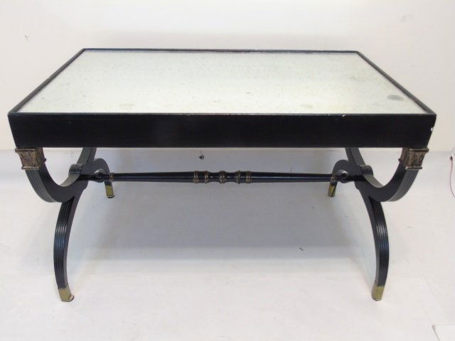 Mirror Topped Vintage Jansen Style Coffee Table (1 of 5)