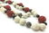 Vintage Cinnabar, Onyx 14k Gold & Hardstone Strand - 2