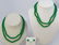 Pair Chinese Jade Necklace Strands & Earrings