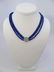 Triple Strand Faceted Blue Topaz Bead Necklace - 3
