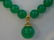 Chinese Green Jade Necklace w Pendant & Earrings - 4