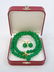 Chinese Green Jade Necklace w Pendant & Earrings - 6