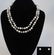 Pair Silver & White Tone Pearl Necklaces & Studs