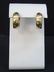 Pair Estate Yellow Gold & Diamond Hoop Earrings - 3