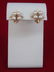 Estate Pearl Ruby & 14kt Yellow Gold Earrings - 3