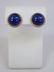 Pair Estate 14kt Yellow Gold & Lapis Earrings