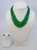 Three Graduated Bead Jade Necklaces & Studs