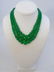 Three Graduated Bead Jade Necklaces & Studs - 3