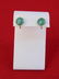 Estate 14kt Yellow Gold Cabochon Jade Earrings