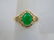 Estate Chinese Cabochon Jade & Diamond 18kt Ring