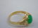 Estate Chinese Cabochon Jade & Diamond 18kt Ring - 2