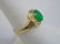 Estate Chinese Cabochon Jade & Diamond 18kt Ring - 4
