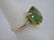 Estate 14kt Yellow Gold & Peridot Cocktail Ring - 4