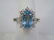 Estate Aquamarine Diamond & White Gold Ring