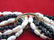 Vintage Yellow Gold Seed Pearl & Onyx Necklace - 2