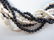 Vintage Yellow Gold Seed Pearl & Onyx Necklace - 4