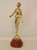 19 C Gilt Bronze Statue Signed L Chalon on Marble