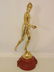 19 C Gilt Bronze Statue Signed L Chalon on Marble - 4