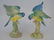 Pair Green Parrot Figurine Staffordshire Porcelain - 4