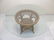 Large Glass Topped Round Table w Bent Wood Base