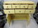 Large Pale Yellow Painted Sideboard w Cabinets - 3