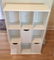 Contemporary White Wall Shelf & Cubby Bookcase