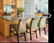 Four Contemporary Leatherette Bar Counter Stools