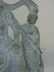 Large Carved Stone Asian Female Buddha Mount Lamp - 5