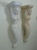 Pair Hand Carved Wood Nude Mermaid Corbels
