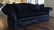 Custom Contemporary Crocodile Velvet Black Sofa - 4