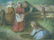 Antique 19th C Framed Continental Oil Painting - 3